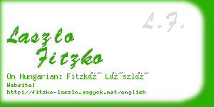 laszlo fitzko business card